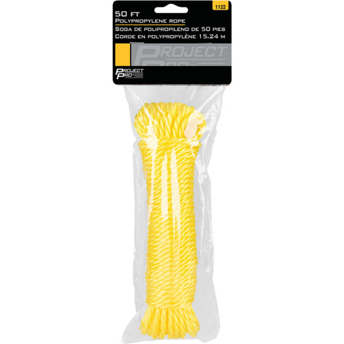 Performance Tool 1122  50-Foot Yellow Polypropylene Rope Image 1