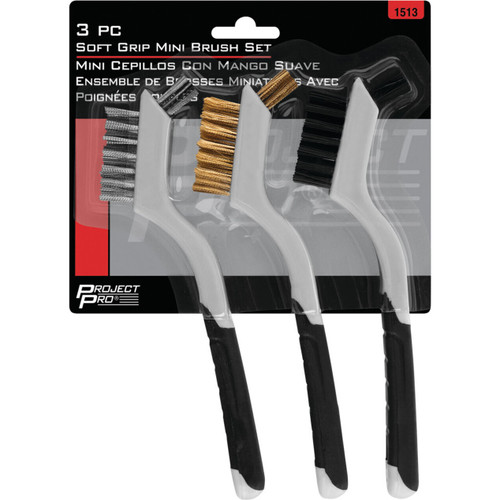 Performance Tool 1513  3-Piece Soft Grip Mini Brush Set Image 1