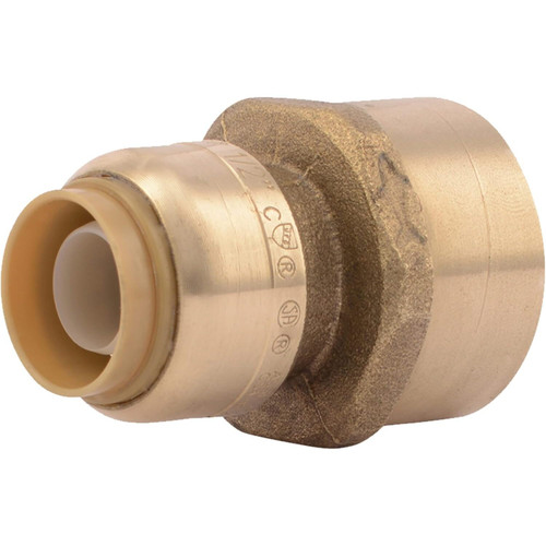SharkBite U068LFA  1/2" Push-to-Connect x 3/4" FNPT Brass Reducing Adapter Image 0