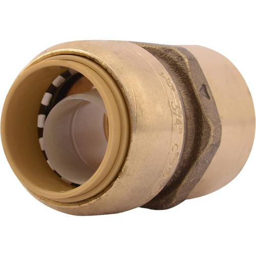 SharkBite U088LFA  3/4" Push-to-Connect x 3/4" FNPT Brass Straight Adapter Image 0