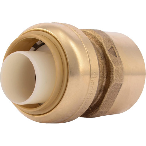 SharkBite U094LFA  1" Push-to-Connect x 1" FNPT Brass Straight Adapter Image 0