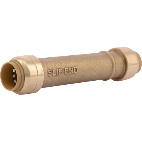 SharkBite U3008LFA  1/2" x 1/2" Push-to-Connect Brass Slip Coupler Image 0