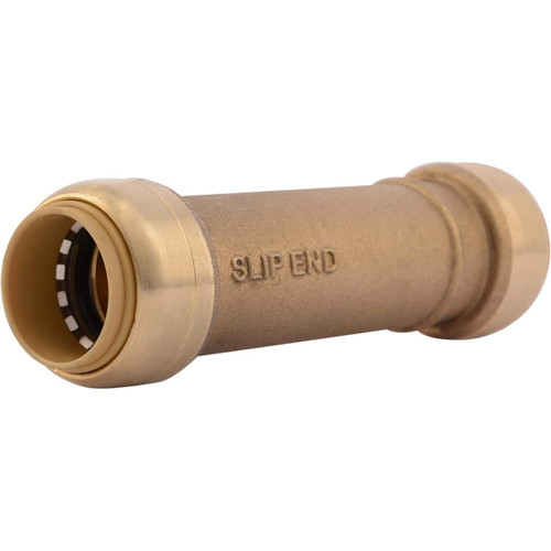 SharkBite U3016LFA  3/4" x 3/4" Push-to-Connect Brass Slip Coupler Image 0