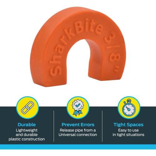 SharkBite U708  3/8" Disconnect Clip for PEX Image 2