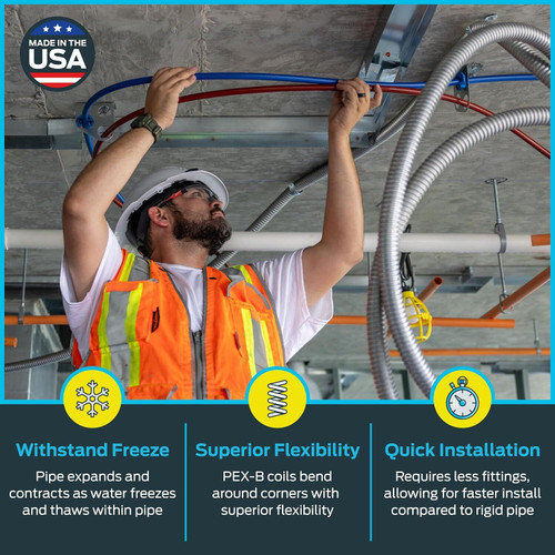 SharkBite U870B100  3/4" Blue PEX-B Pipe 100' Coil Image 2