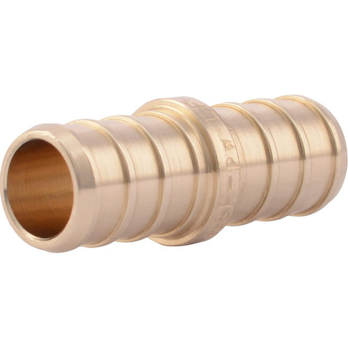 SharkBite UC008LFA  1/2" x 1/2" Barbed Brass Coupler for PEX Image 0