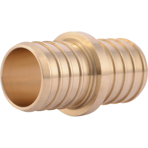 SharkBite UC020LFA  1" x 1" Barbed Brass Coupler for PEX Image 0