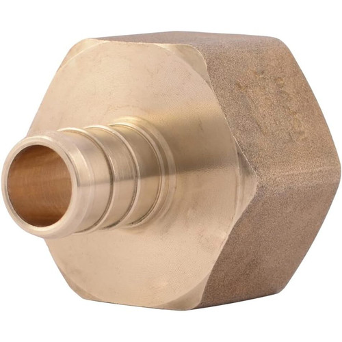 SharkBite UC068LFA  1/2" Barb x 3/4" FNPT Brass Female Connector for PEX Image 0