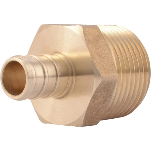SharkBite UC116LFA   1/2" Barb x 3/4" MNPT Brass Male Connector for PEX Image 0