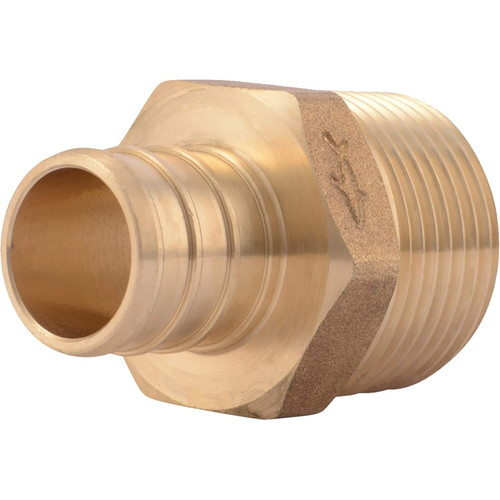 SharkBite UC134LFA  3/4" Barb x 3/4" MNPT Brass Male Connector for PEX Image 0