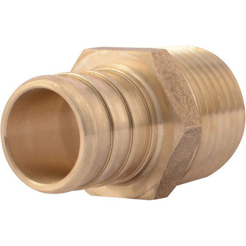 SharkBite UC138LFA  3/4" Barb x 1/2" MNPT Brass Male Connector for PEX Image 0