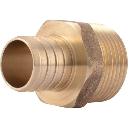 SharkBite UC140LFA  1" Barb x 1" MNPT Brass Male Connector for PEX Image 0