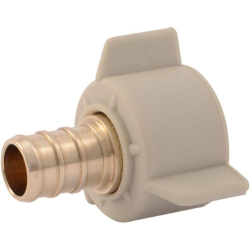 SharkBite UC526LFA  1/2" Barb x 1/2" NPSM Brass Swivel Adapter for PEX Image 0