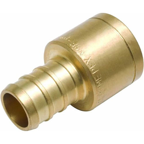 SharkBite UC600LFA  1/2" Barb x 1/2" Female Brass Sweat Adapter for PEX to Copper Pipe Image 0