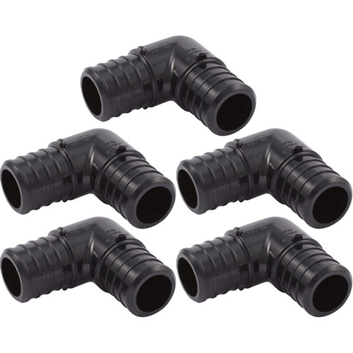 SharkBite UP260A5  1" x 1" Barbed Poly 90 Degree Elbow for PEX - 5 per Package Image 0