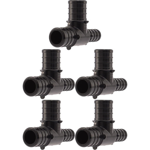 SharkBite UP444A5  3/4" x 1/2" x 3/4" Barbed Poly Reducing Tee for PEX - 5 per Package Image 0