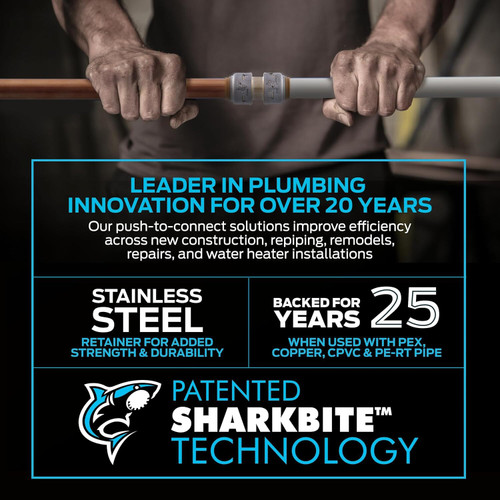 SharkBite Max UR308A  1/2" Push-to-Connect x 1/2" FNPT Brass Female Adapter 90 Degree Elbow for PEX Image 3