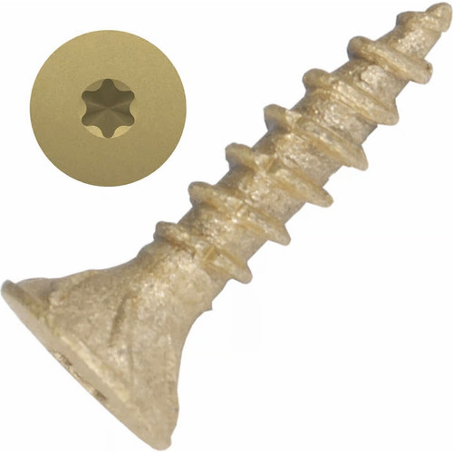 Screw Products 30103-29  AXIS #8 x 3/4" (T20-Drive) ZYTEC XT General Exterior Structural Wood Screws - 1-lb Jar (approx. 326) Image 0