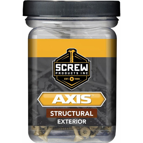Screw Products 30108-29  AXIS #8 x 1-1/4" (T20-Drive) ZYTEC XT General Exterior Structural Wood Screws - 5-lb Jar (approx. 1095) Image 1