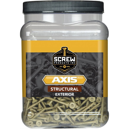 Screw Products 30110-29  AXIS #8 x 1-1/2" (T20-Drive) ZYTEC XT General Exterior Structural Wood Screws - 5-lb Jar (approx. 915) Image 1