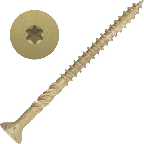 Screw Products 30114-29  AXIS #9 x 2-1/2" (T20-Drive) ZYTEC XT General Exterior Structural Wood Screws - 1-lb Jar (approx. 90) Image 0