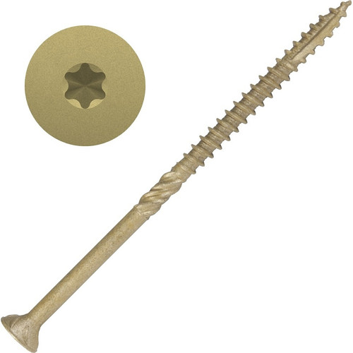 Screw Products 30121-29  AXIS #10 x 4" (T20-Drive) ZYTEC XT General Exterior Structural Screws -  5-lb Jar Image 0