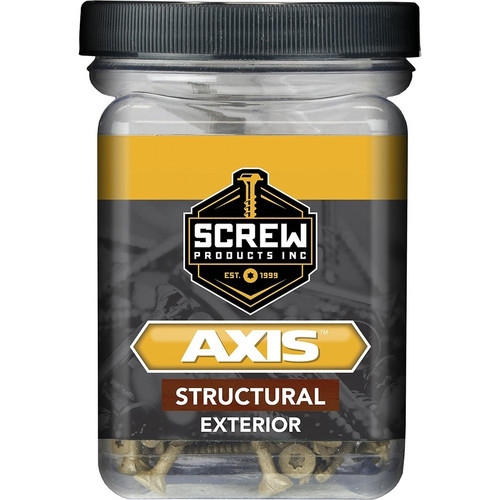 Screw Products 30122-29  AXIS #8 x 1" (T20-Drive) ZYTEC XT General Exterior Structural Wood Screws - 1-lb Jar (approx. 256) Image 1