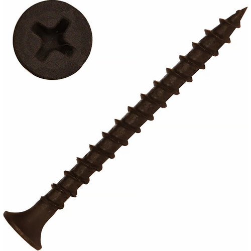 Screw Products DW-8200C-5  Black Phillips Bugle Head #8 x 2" Drywall Screws with Sharp Point - 5-lb Jar Image 0