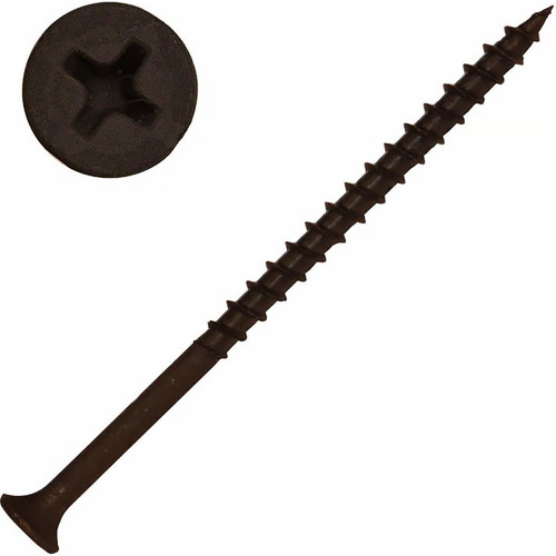 Screw Products DW-8300C-5  Black Phillips Bugle Head #8 x 3" Drywall Screws with Sharp Point - 5-lb Jar (approx. 445) Image 0