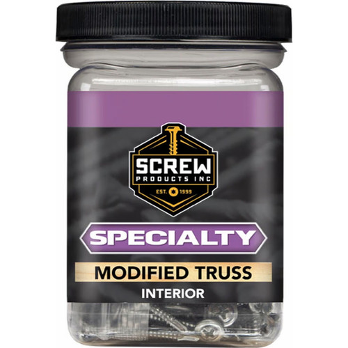 Screw Products MT-08114D-1  Specialty #8 x 1-1/4" Phillips Drive Modified Truss Head K-Lath Screws with Self-Drill Point - 1-lb Jar (approx. 161) Image 1