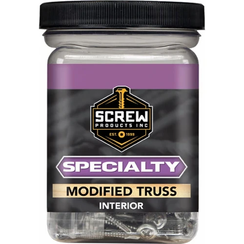 Screw Products MT-0812D-1  Specialty #8 x 1/2" Phillips Drive Modified Truss Head K-Lath Screws with Self-Drill Point - 1-lb Jar (approx. 303) Image 1