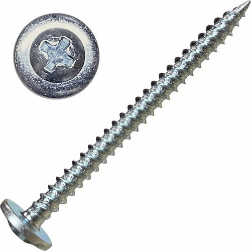 Screw Products MT-08200S-1  Specialty #8 x 2" Phillips Drive Modified Truss Head K-Lath Screws with Sharp Point - 1-lb Jar Image 0