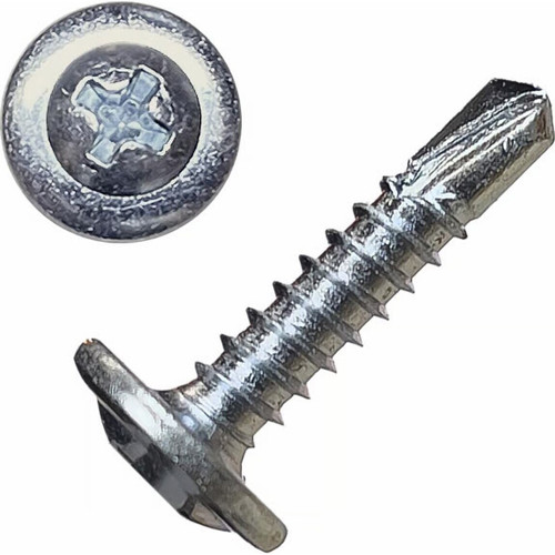 Screw Products MT-0834D-1  Specialty #8 x 3/4" Phillips Drive Modified Truss Head K-Lath Screws with Self-Drill Point - 1-lb Jar (approx. 222) Image 0