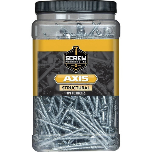 Screw Products 30115-03  AXIS #9 x 2-1/2" (T20-Drive) ZYTEC + General Interior Structural Wood Screws - 5-lb Jar Image 1