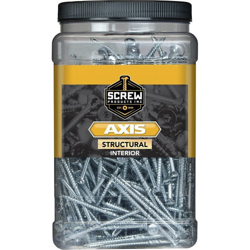 Screw Products 30186-03  AXIS #10 x 3-1/2" (T20-Drive) ZYTEC + General Interior Structural Wood Screws - 1-lb Jar Image 1