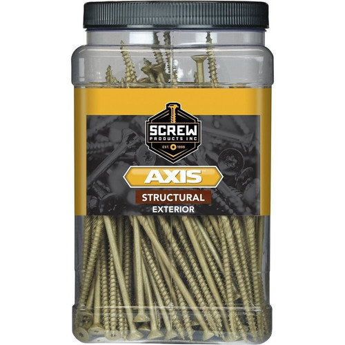 Screw Products 30357-29  AXIS #10 x 5" (T20-Drive) ZYTEC XT General Exterior Structural Wood Screws -  1-lb Jar (approx. 36) Image 1