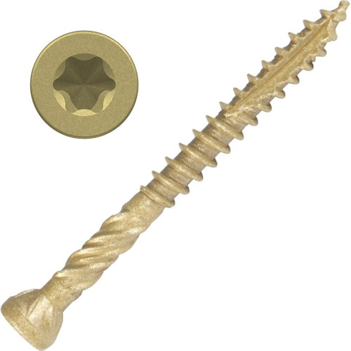 Screw Products 30418-29  EPIC #9 x 2" (T20-Drive) ZYTEC XT General Exterior Trim Head Screws - 5-lb Jar (approx. 608) Image 0