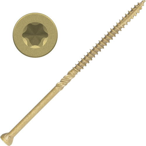 Screw Products 30443-29  EPIC #9 x 4" (T20-Drive) ZYTEC XT General Exterior Trim Head Screws - 1-lb Jar (approx. 61) Image 0