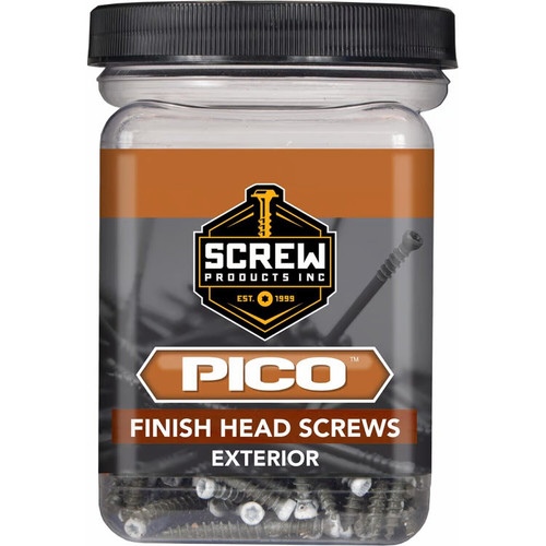 Screw Products 30107-12-WHIT  PICO #8 x 1-5/8" (Tx15-Drive) ZYTEC GX General Exterior White Painted Finish Head Wood Screws - 1-lb Jar (approx. 206) Image 1