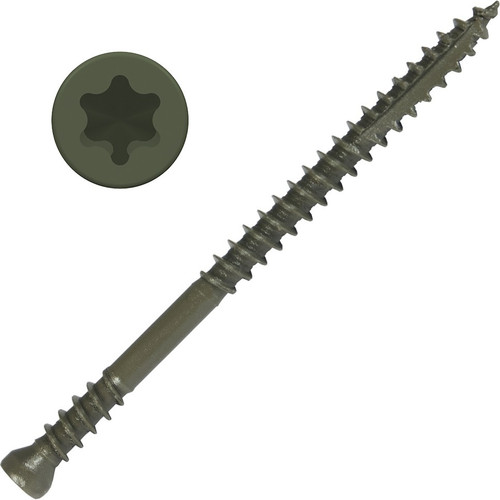 Screw Products 30150-12  PICO #8 x 2-1/2" (Tx15-Drive) ZYTEC GX General Exterior Finish Head Wood Screws - 1-lb Jar (approx. 130) Image 0