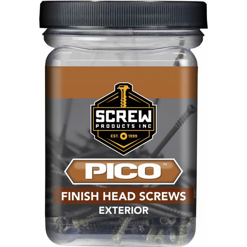 Screw Products 30151-12  PICO #8 x 3" (Tx15-Drive) ZYTEC GX General Exterior Finish Head Wood Screws - 1-lb Jar (approx. 109) Image 1