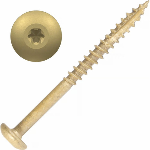 Screw Products 30157-12  AURA #8 x 2" (T20-Drive) ZYTEC GX Exterior Screws for Cabinetry & More - 1-lb Jar (approx. 129) Image 0