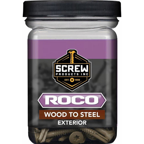 Screw Products 30393  ROCO #12 x 2" (T20-Drive) ZYTEC GX Exterior Wood to Steel Screws - 1-lb Jar (approx. 74) Image 1