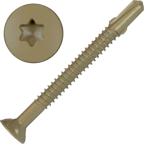 Screw Products 30402  ROCO #14 x 2-3/4" (T30-Drive) ZYTEC GX Exterior Wood to Steel Screws - 5-lb Jar (approx. 188) Image 0