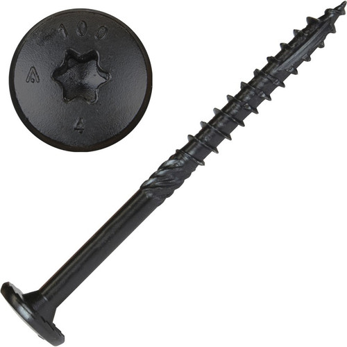 Screw Products 30633  NOVA #18 x 4" (T40-Drive) ZYTEC GX Exterior Structural Lag Screws - 50 Individually Tagged per Package Image 0