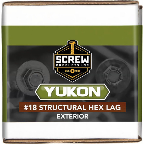 Screw Products 30739  YUKON #18 x 5" Exterior - 5/16 Hex Head Structural Lag Screws - 50 Individually Tagged per Package Image 1