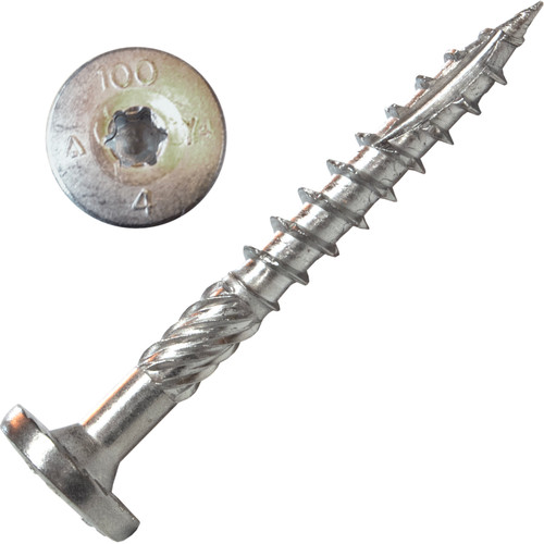 Screw Products 30942  NOVA #16 x 2-1/2" (T30-Drive) 316 Stainless Steel Structural Lag Screws - 50 Individually Tagged per Package Image 0