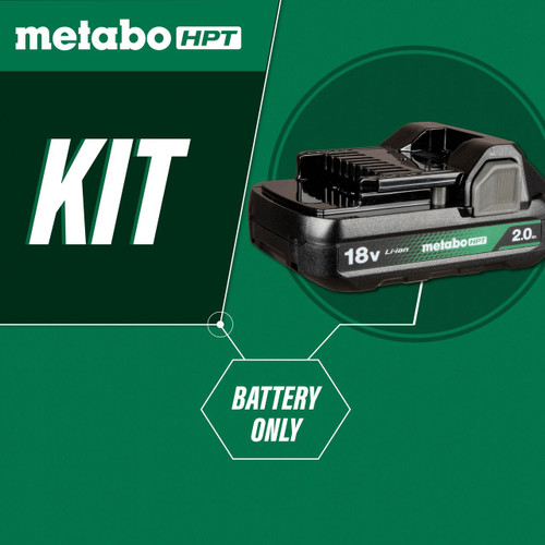 Metabo HPT 377797M  18 Volt 2.0Ah Lithium Ion Battery with Fuel Gauge (BSL1820M) Image 2