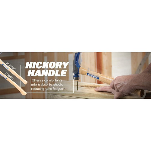 Vaughan VN11601  CF2P California Framer Hammer, 19 oz Smooth, Nail Starter Straight Hickory Handle Image 6
