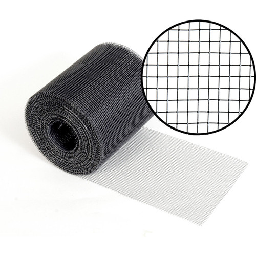 Phifer 3001604  4" x 100' Charcoal Colored Aluminum Mesh Vent Soffit Screen Fabric  Image 0